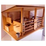 Wood Run In with Horses