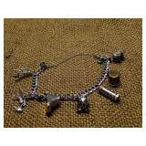 Sterling Charm Braclet 4 charms sterling