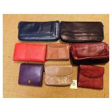 Lot of coin and wallets, all leather