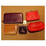 Lot of Aigner leather coin and wallets, leather