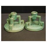 Weller Pottery Candleholders