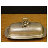 Hammered Aluminum Butter Dish