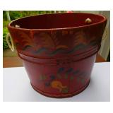 Painted Wood Bucket