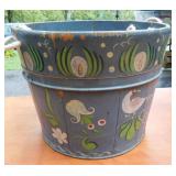 Painted Wood Bucket