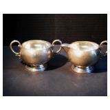 Sterling Silver Creamer and Sugar