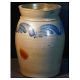 Decorated Stoneware Jug 8.5"