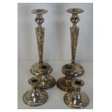Various Weighted Sterl.Silver Candlesticks