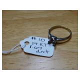 #10 14KT.Wht.Gold NO Stone