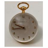 Tiffany & Co Lucite & Brass Sphere Clock