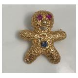 Peter Lindman 14K Bear Pendant
