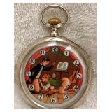 Seeland Sterling Erotic Pocket Watch