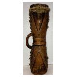 Sepik River Carved Kundu Drum, New Guinea