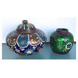 Antique Cloisonne Enamel Urns
