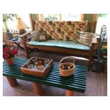 Teak settee sunroom