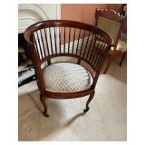 Chippendale leg barrel chair