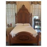 Lincoln bed- top carved by Thomas Lincoln