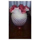 LARGE FENTON HOBNAIL VASE