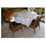 Faux bamboo table and four chairs