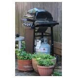Potted plants, grill