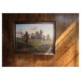 Framed Native American artwork