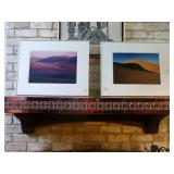 Framed and matted photographs, signed