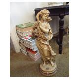 Vintage plaster statue of lady
