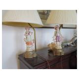 Antique Meissen style lamps
