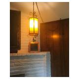 Mid century hanging swag lamp