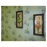 Pair of vintage little girl prints