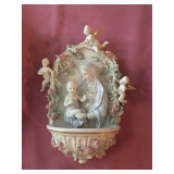 Porcelain Mother Mary religious wall hanging fountain