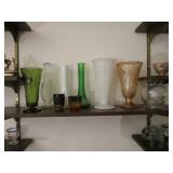 Many vintage vases