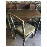 80 yr old rope wicker desk
