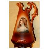 VICTORIAN AUSTRIA PORTRAIT EWER  VASE
