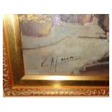 F CLAUDE PARIS STREET SCENE OIL PAINTING