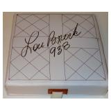 AUTOGRAPHED LOU BROCK BASEBALL BASE