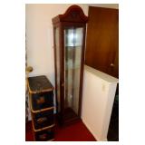 VINTAGE TRAVEL TRUNK & CURIO CABINET