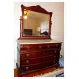BEAUTIFUL MARBLE TOP DRESSER MIRROR