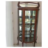 ANTIQUE OAK CURIO CABINET