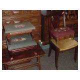needlepoint footstools