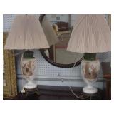 antique milk glass lamps