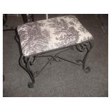 wrought iron bench