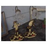pair figural lamps