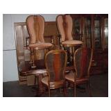 DR table, 6 chairs