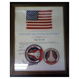 Flag was flown Aboard the Orbiter 101 