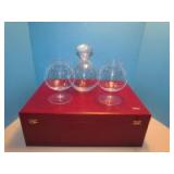 Moser crystal "Churchill Brandy Set" made in Karlovy Vary in the Czech Republic. 
