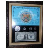 Silver coins & dollar