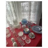 Anchor Hocking-Clear & Blue