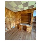 KNOTTY PINE BOOKSHELF & DESK