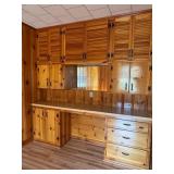 KNOTTY PINE BOOKSHELF & DESK