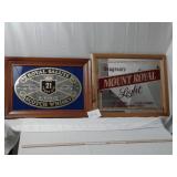 Royal Salute and Seagrams Mount Royal Mirror Lot